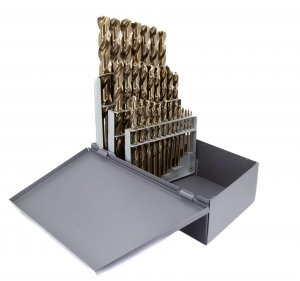 DRILL AMERICA DWD29JCOSET 1/16-1/2 Cobalt Jobber Length Drill Bit Set, 29 Pieces