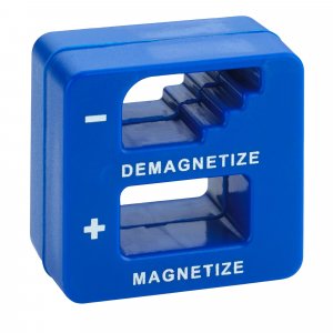 MeasuPro Demagnetizer and Magnetizer for Screwdrivers Tips, Bits, and Small Tools, Large or Big Screws, Drills, Drill Bits, Sockets, Nuts, Bolts, Nails and Precision Construction Tools - Blue
