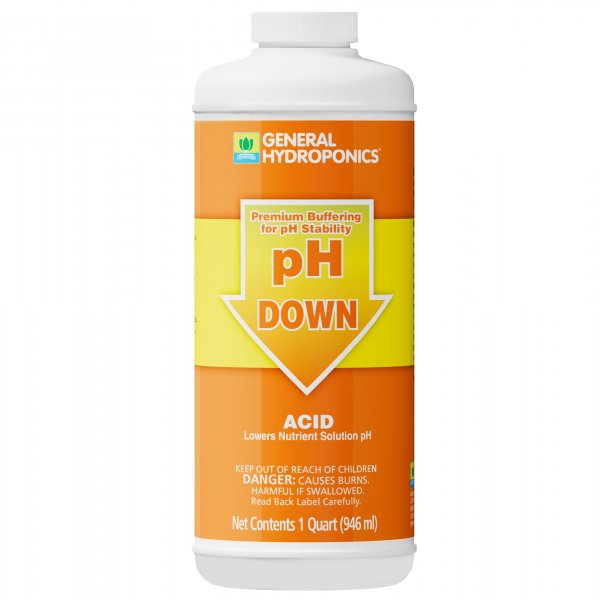 General Hydroponics HGC722120 Liquid Premium Buffering for pH Stability, Quart, Orange