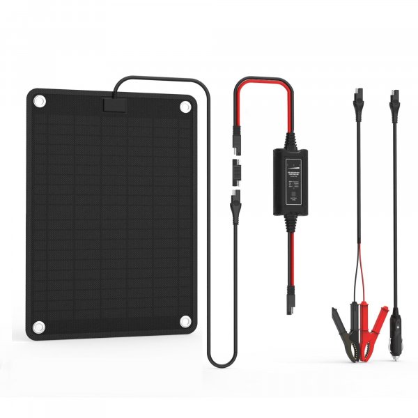 Solar Battery Charger Maintainer,Dump Trailer Battery Charger, Battery Maintainer,Trailer Charger, 10W Solar Panel Kit, MPPT Charge Controller, for 12V /24V Gel AGM Lead-Acid LiFePO4