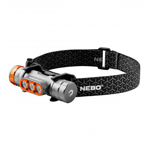 NEBO Transcend 1500 Rechargeable Headlamp | 1,500 Lumens, 5 Light Modes, Detachable Magnetic Work Lamp, Waterproof, Bright LED Head Light for Hiking & Camping, Includes USB Charging Cable