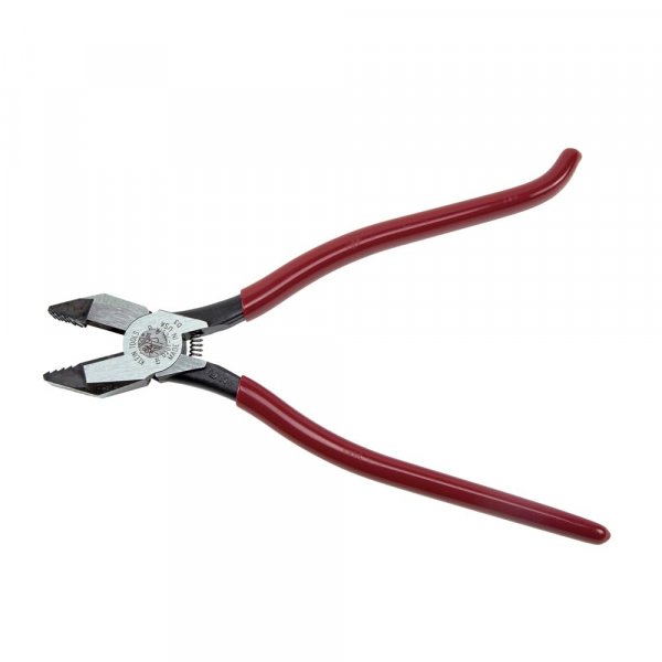 Klein Tools D201-7CSTA Ironworker Pliers, Spring Loaded Knurled Jaw, 9-Inch