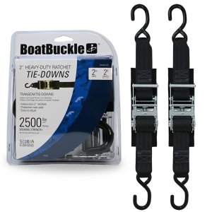 BoatBuckle F14206 Heavy Duty Ratchet Transom Tie- Downs (Pair)