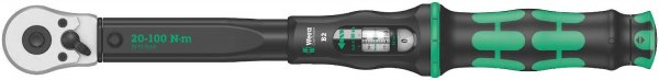 Wera 05075611001 3/8 Adjustable Torque Wrench with Reversible Ratchet, 20-100 Nm