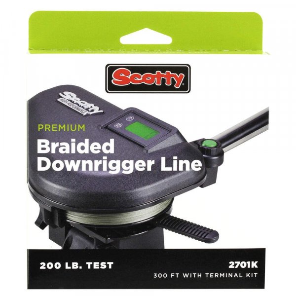 Scotty 2701K Power Braid Downrigger Line, 200Lb, 300' Spool