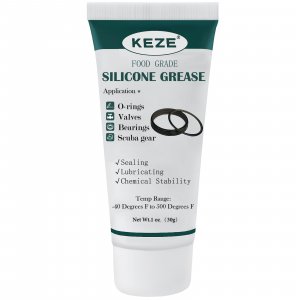 KEZE Waterproof Food Grade Silicone Lubricant Plumbers Grease for Valve Sealant Faucet Pool Lube O Rings Filter 1 oz 1-Pack