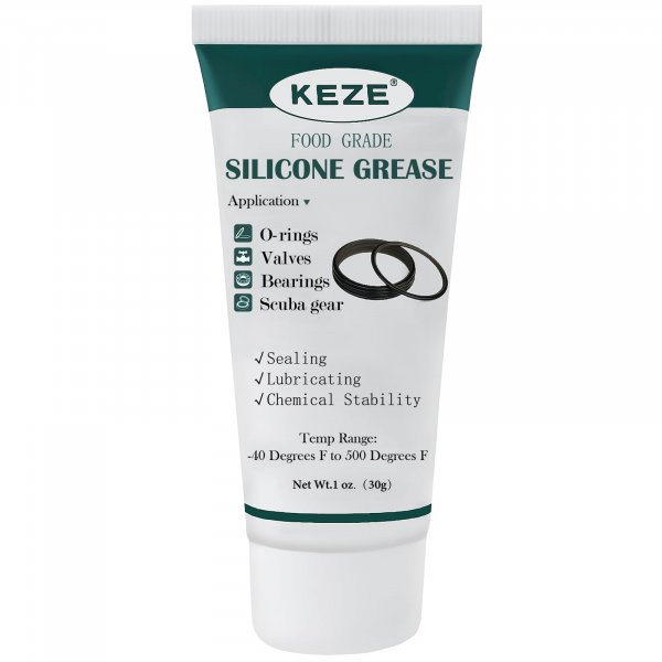 KEZE Waterproof Food Grade Silicone Lubricant Plumbers Grease for Valve Sealant Faucet Pool Lube O Rings Filter 1 oz 1-Pack