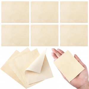 Potchen 20 Pieces Pre Cut Chamois for Smoothing Pot Rim Chamois Clay Soft Cloth Pottery Tool Kit Ceramic Pottery Tools and Supplies Ceramics Trimming Tools