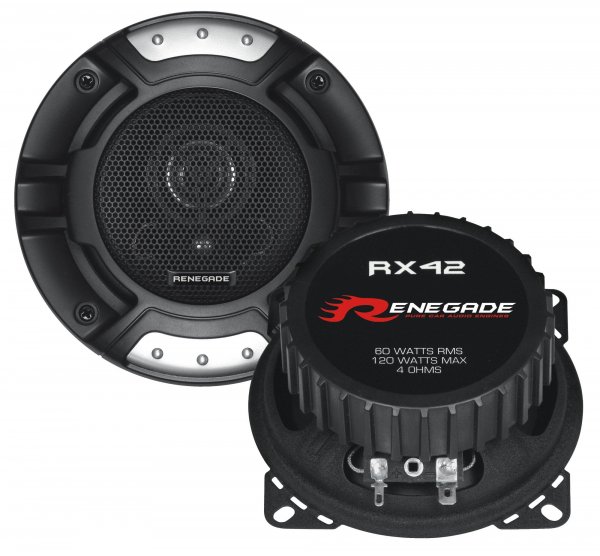 Renegade RX42 4" 2-Way Coaxial speaker 120W Max 4Ohms