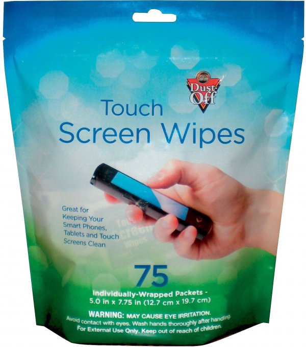 Dust-Off DTSW75 Touchscreen Wipes (75-ct)