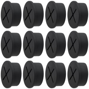 Desk Grommet, 1 Inch Flexible Rubber Grommets, Silicone Cable Cord Grommet Wire Hole Cover for Desk, Table and Other Furnitures(12Pack)