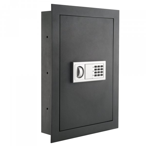 In-Wall Safe with Electronic Keypad and 2 Manual Override Keys - Protect Money, Jewelry, and Passports at Home or Business by Paragon Safes (Gray)