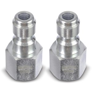 ESSENTIAL WASHER Plated Steel 1/4" Female Quick Connect Fittings Pressure Washer | Pressure Washer Plugs | 4200 PSI | 2 Pack