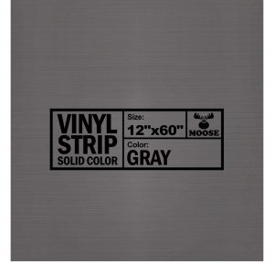 Moose Supply 12" x 60" Commercial Grade Vinyl Repair Strip, Solid Gray