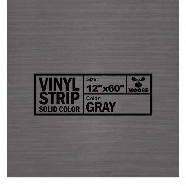 Moose Supply 12" x 60" Commercial Grade Vinyl Repair Strip, Solid Gray
