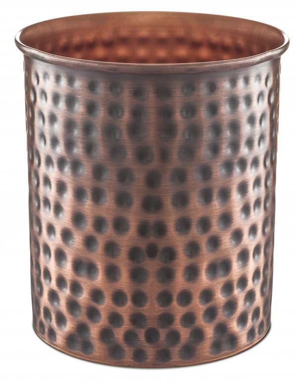 Monarch Abode Kitchen Utensil Holder – Hand Hammered Metal Antique Copper Utensil Holder, Decorative Utensil Crock for Kitchen Counter, Cooking Tool and Spatula Holder for Countertop, Caddy Organizer
