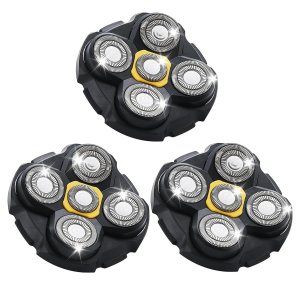 Shaver Replacement Heads Compatible with Microtouch Titanium Head Shaver, for Bald Men 3 Pack
