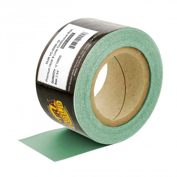 Dura-Gold Premium - 2000 Grit Green Film - Hook & Loop Backing Longboard Continuous Sandpaper Roll, 2-3/4" Wide, 12 Yards Long - For Automotive Detailing, Fine Color Sanding, Long Board Sander Blocks