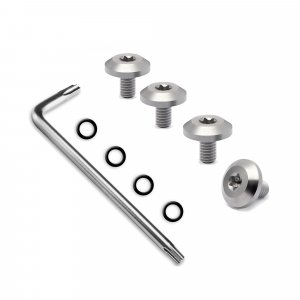 Guuun Grip Screws for Beretta 92, 4 O Rings, T10 Torx Key, 4 Stainless Steel Screws Fancy Beretta 92 Screws Silver