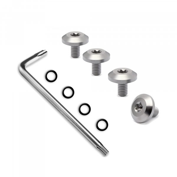Guuun Grip Screws for Beretta 92, 4 O Rings, T10 Torx Key, 4 Stainless Steel Screws Fancy Beretta 92 Screws Silver