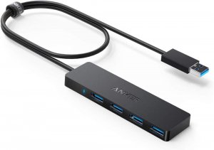Anker USB Hub 4 Ports, Multiple USB 3.0 Hub, USB Splitter for Laptop, Extender for A Port Laptop, PC, Desktop and More [Charging Not Supported](2ft USB-A)