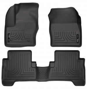 Husky 99741 Front/2nd Seat Floor Liners For 13-19 Ford Escape 13-18 C-Max Hybrid