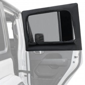 JOYTUTUS Rear Wrangler Side Window Sun Shade Camping Window Insect Screen Compatible with 2007-2026 Wrangler JK JL 4 Doors Gladiator JT, Car Window Covers for Privacy Blackout 2 Pcs