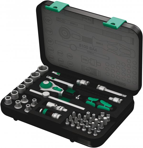 Wera 05003535001 SAE 1/4 Drive Speed Ratchet Set (41-Piece Set)