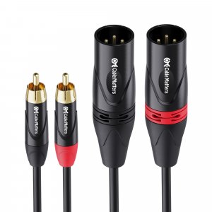 Cable Matters Dual RCA to XLR Unbalanced Interconnect Cable - 10ft, XLR to RCA Cable, Male to Male