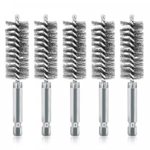 5Pcs 3/4" Stainless Steel Wire Bore Brush for Power Drill Cleaning