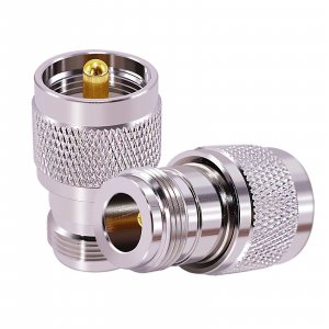 2PCS UHF PL259 Male to N Female Coax Adapter UHF PL-259 to N Connector