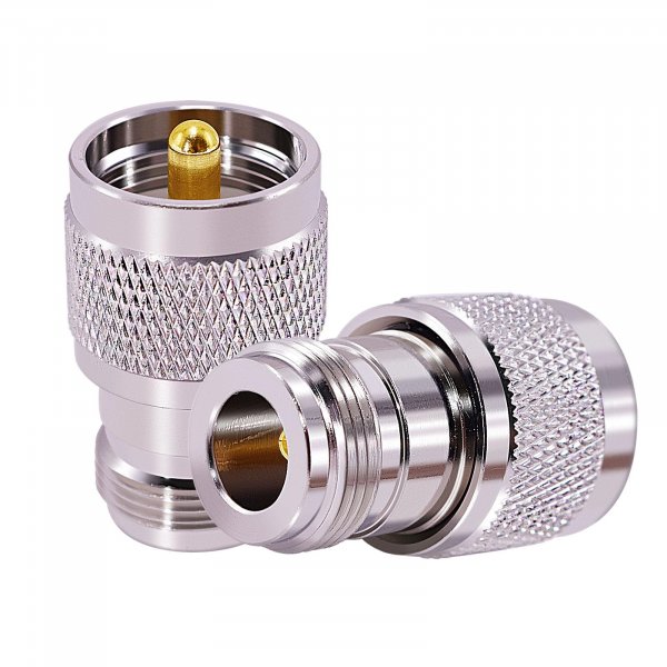 2PCS UHF PL259 Male to N Female Coax Adapter UHF PL-259 to N Connector