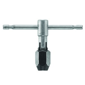 Bosch BTH014#0-1/4 Inch T-Handle Tap Wrench with Adjustable Self-Equalizing Hardened Carbon Steel Jaws for Accurate Hand Threading (Includes: 1 Wrench)