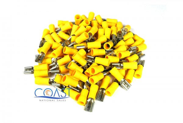 XSCORPION FD250Y Quick Disconnect 10/12ga. Female Yellow (100 pack)