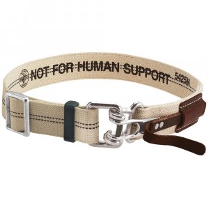 Klein Tools 5425M Tool Belt, Cotton/Polyester Work Belt, Quick-Release Buckle for Ironworker, Construction, Framer, Carpenter, Electrician, M
