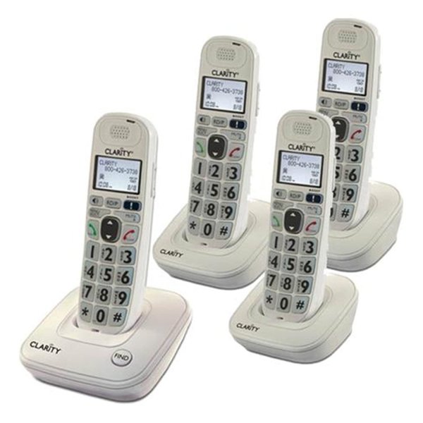 Clarity D702C3 DECT 6.0 Amplified Phone w/CID Display & 3 Expandable Handsets