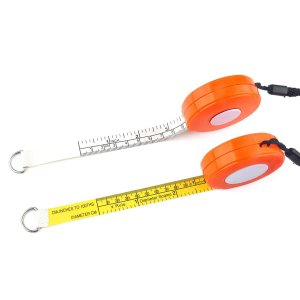 Pi Diameter Circumference Tape Measure - Imperial & Metric 124in/315cm, Locking Push-Button