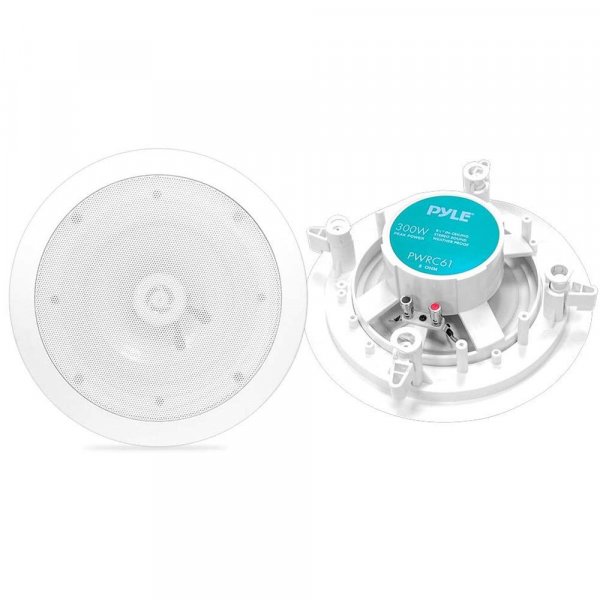 Pyle PWRC61 6.5" In Ceiling 8 Ohm Waterproof 300 Watt Speakers (pair)