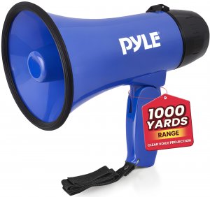 Pyle PMP21BL Battery-Operated Compact and Portable Megaphone Speaker w/Siren