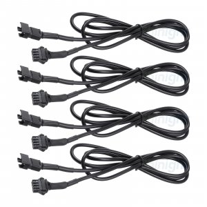 SHINIGHT 4 PCS 47 inch Extension Cords for Use with 5050 LED SMD RGB NEON Accent Kits for LED Motorcycle ATV Car Light Multi-Color Neon Strip