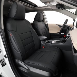 EKR Corolla Seat Covers Custom Fit for Toyota Corolla 2014 2015 2016 2017 2018 2019 L/LE Series Sedan,Leather Car Seat Cover Full Set for SUV-Faux Leather(Black)