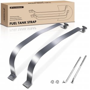 A-Premium Set of 2PCS Fuel Tank Straps Compatible with Jeep Cherokee 1997-2000 (2.5L), 1997-2001 (4.0L), Bolt On, Gray Color, Replace for 52100009, 52100009AB, 52100009AC