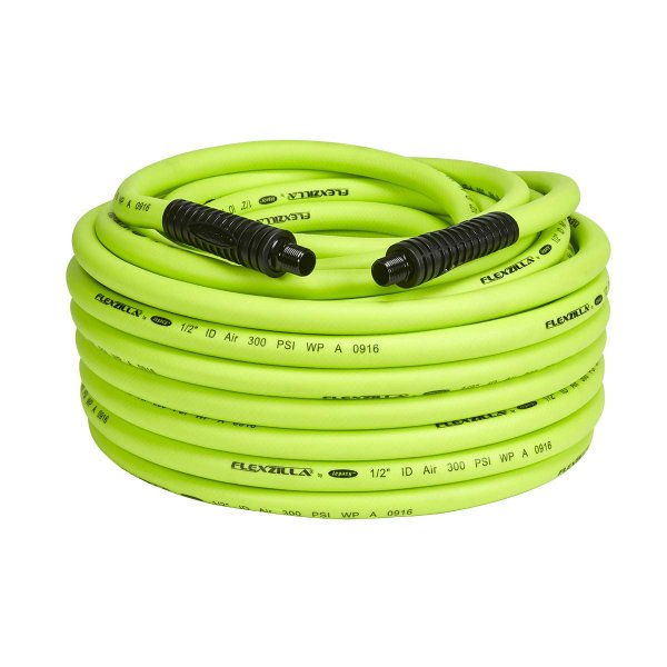 Flexzilla HFZ12100YW4 Air Hose 1/2" X 100' 1/2" MNPT Fittings