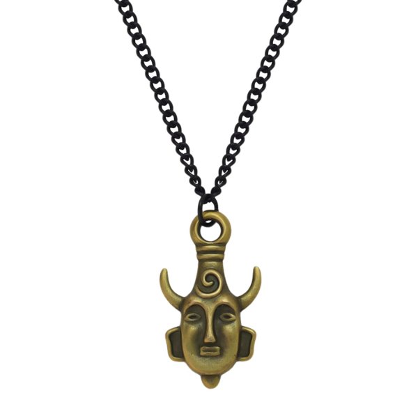 Niche-Finds Supernatural Inspired Dean's Amulet Protective Deans 2D Necklace With Stainless Steel Chain Deans Pendant Dean Winchester Mask Two Sided Necklace