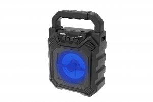 Max Power MPD404LBK Rechargeable 4" Portable Bluetooth Speaker  Black Grill