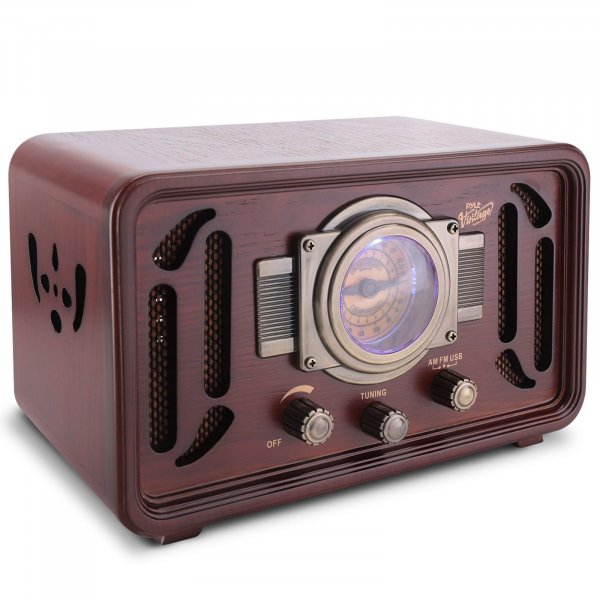 Pyle PUNP34BT Vintage Retro Classic Style MP3 Bluetooth Radio