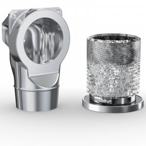 JEEVONY Magnetic Dryer Vent Coupling DV90 Airtight Seal Dryer Vent Connector Kit Easy to Clean Quick Connector Including a 2.6ft 4" Duct and two Clamps