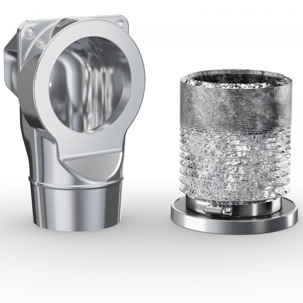 JEEVONY Magnetic Dryer Vent Coupling DV90 Airtight Seal Dryer Vent Connector Kit Easy to Clean Quick Connector Including a 2.6ft 4" Duct and two Clamps