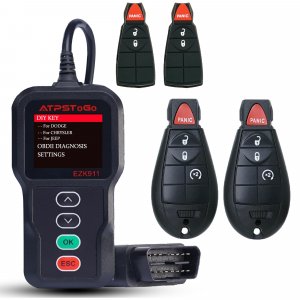 ATPSTOGO DIY Key Fob Replacement Fits for 2013 2014 2015 2016 2017 Dodge Ram 1500 2500 3500 Keyless Entry Remote Control Replace FCC ID: GQ4-53T with Interchangeable 3 & 4 Button