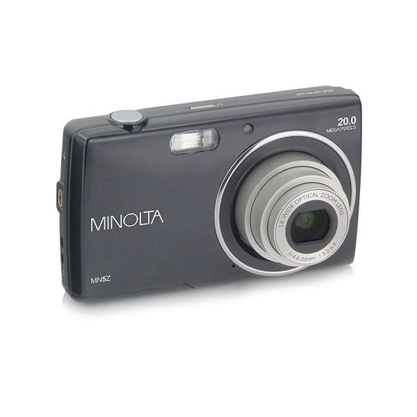 Minolta MN5ZBK 20.0-Megapixel MN5Z HD Digital Camera with 5x Zoom (Black)